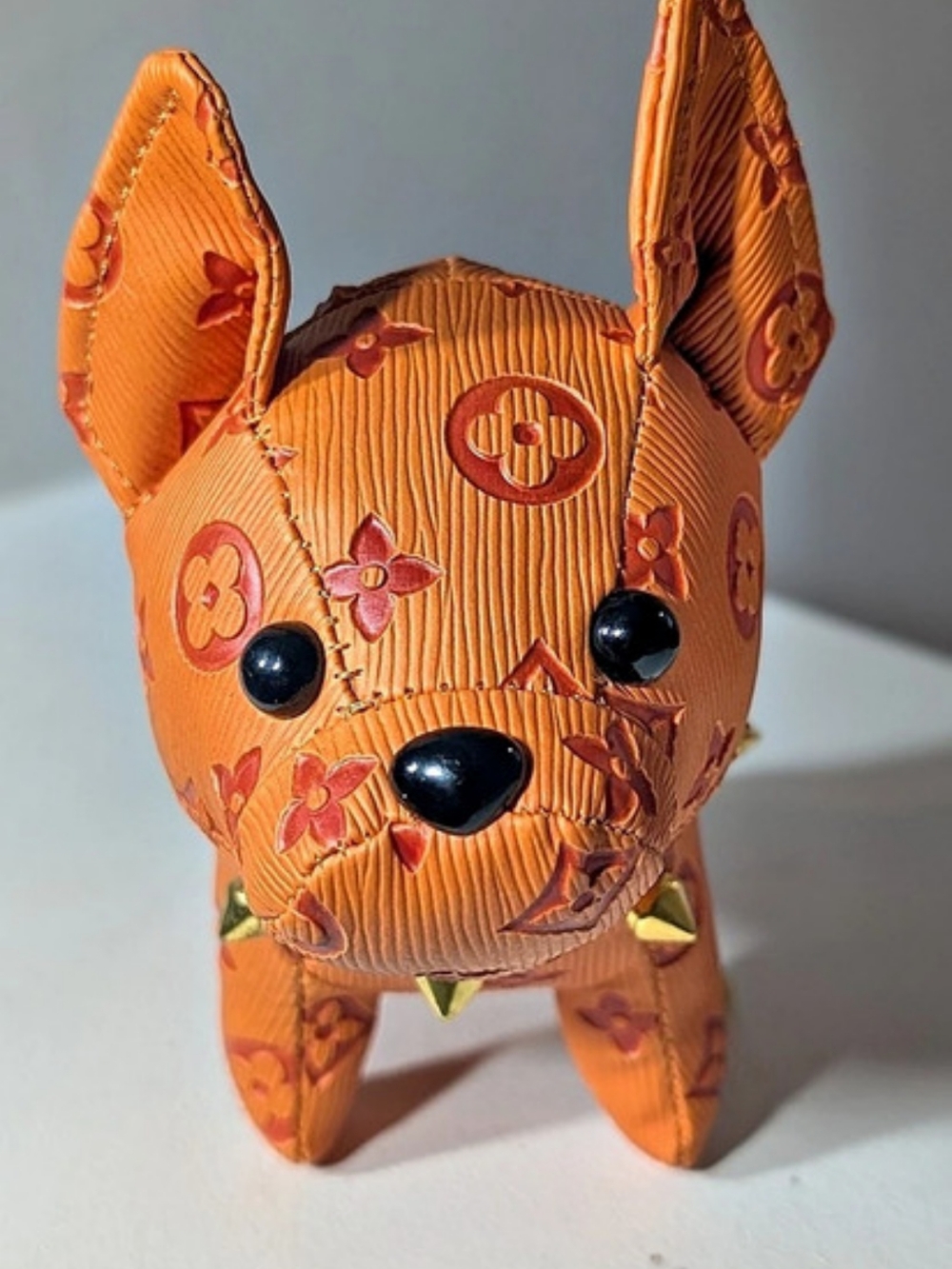 Monogram Fashion Orange French Bulldog Bag Or Key Chain